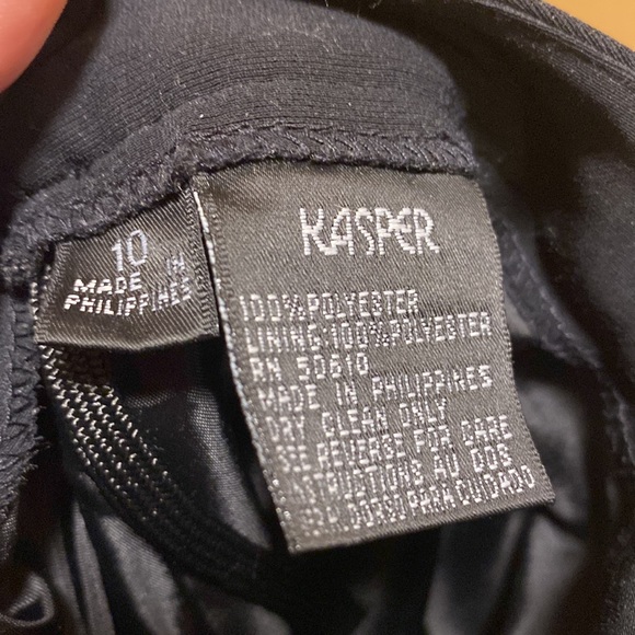 Women’s Kasper black 2 piece business suit jacket and pants sz 10 - Picture 13 of 13